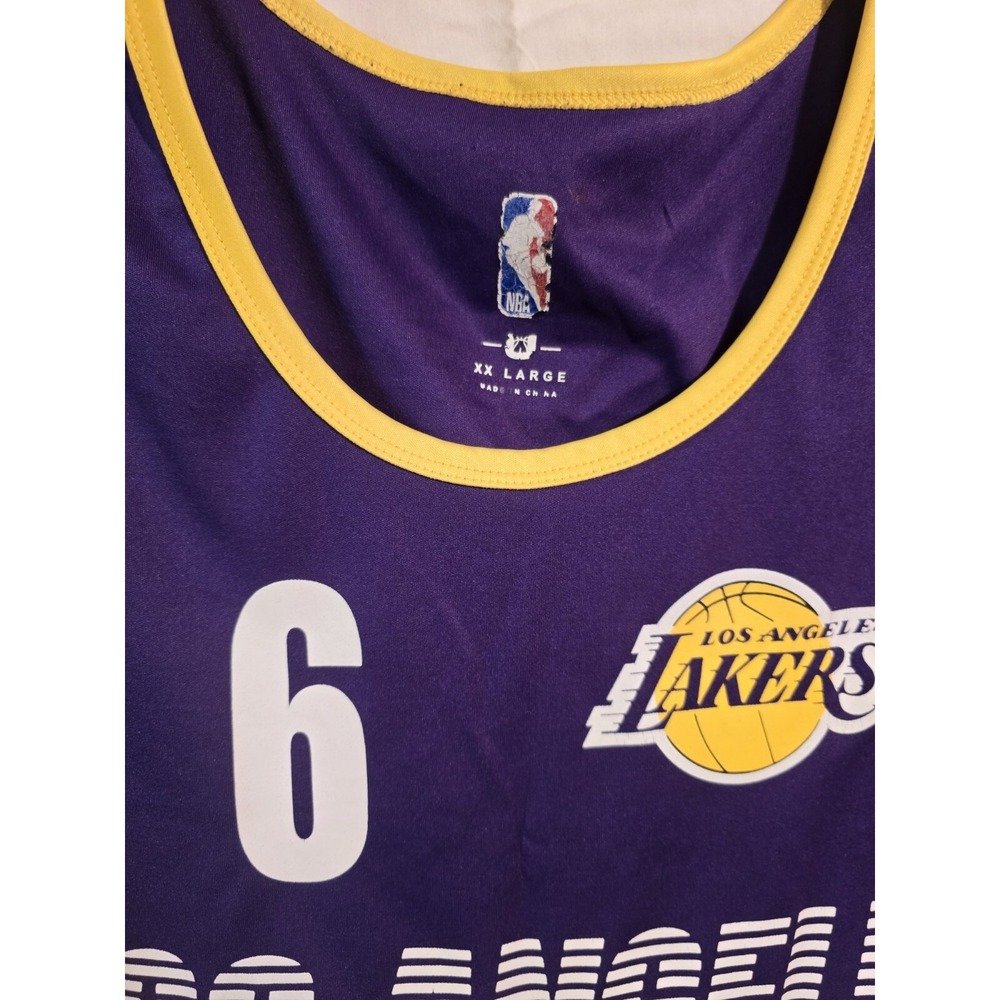 LOS ANGELES LAKERS Lebron 6 James Summer Tank Top jersey men's XXL NBA - Picture 14 of 15